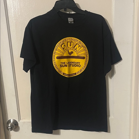 Gildan Other - Gildan Black T-Shirt with Yellow Sun Studio Logo